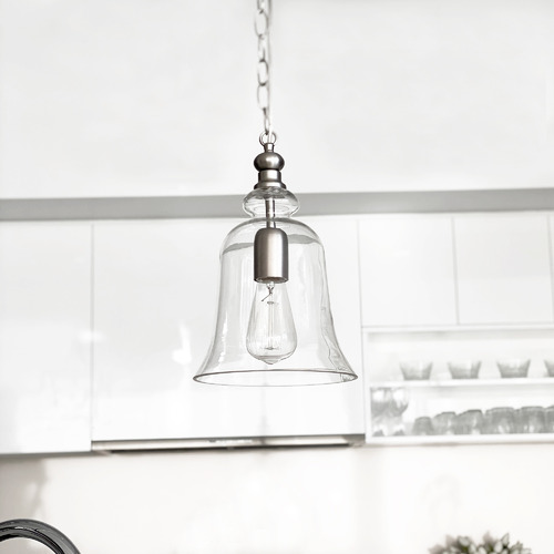 Glass bell deals shaped pendant light